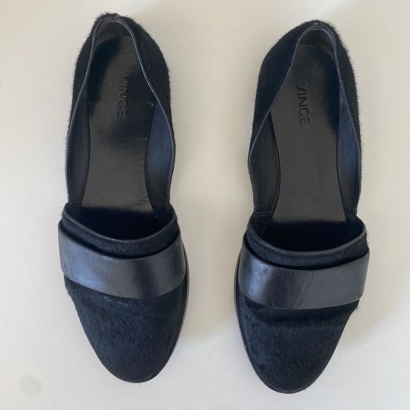 VINCE Mason (Maxon) Black Genuine Calf Hair Flats - Picture 5 of 15